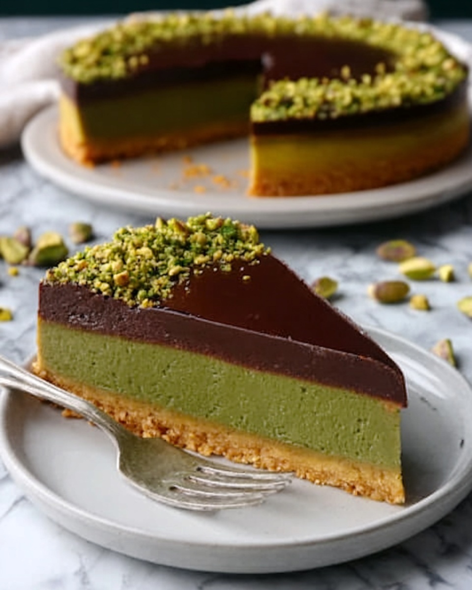 Flourless Pistachio Cake with Chocolate Ganache Recipe - Recipe Image