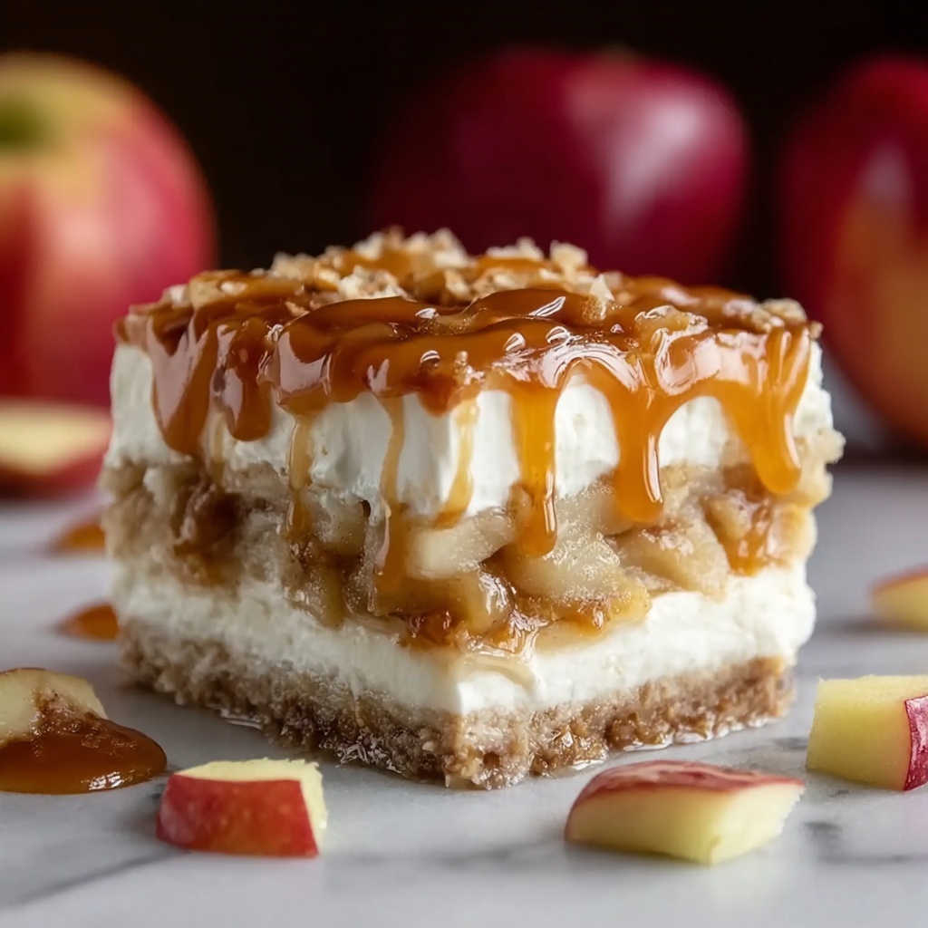 No-Bake Caramel Apple Eclair Cake Recipe - Recipe Image