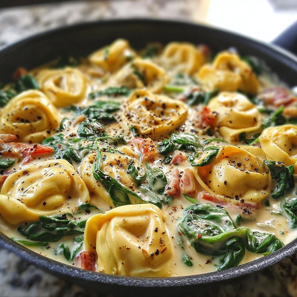 Creamy Tortellini with Spinach Recipe - Recipe Image