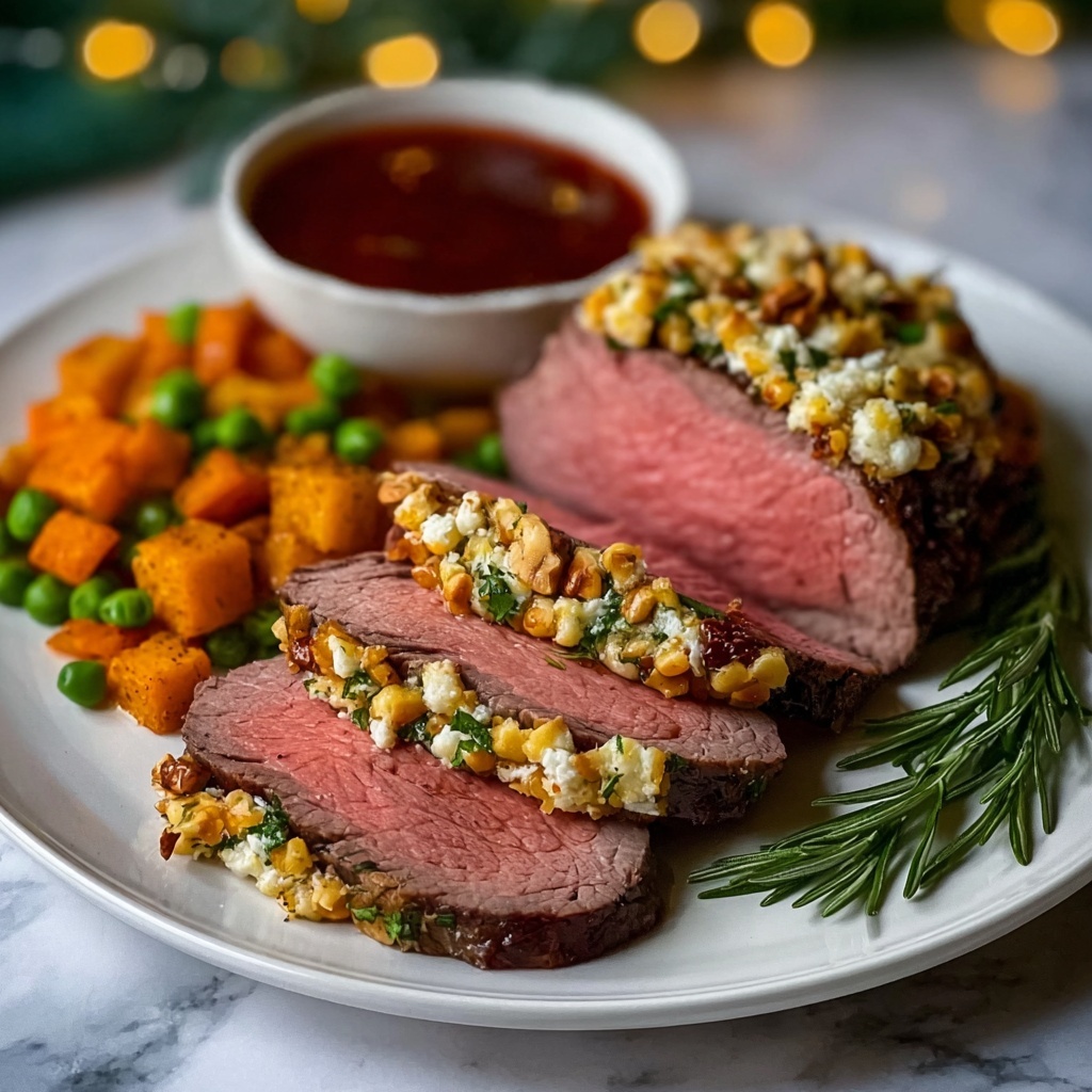 Quick Christmas Stuffed Beef Tenderloin Recipe - Recipe Image