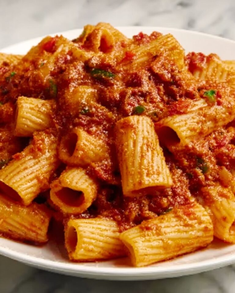 Delicious Spicy Rigatoni Pasta Recipe