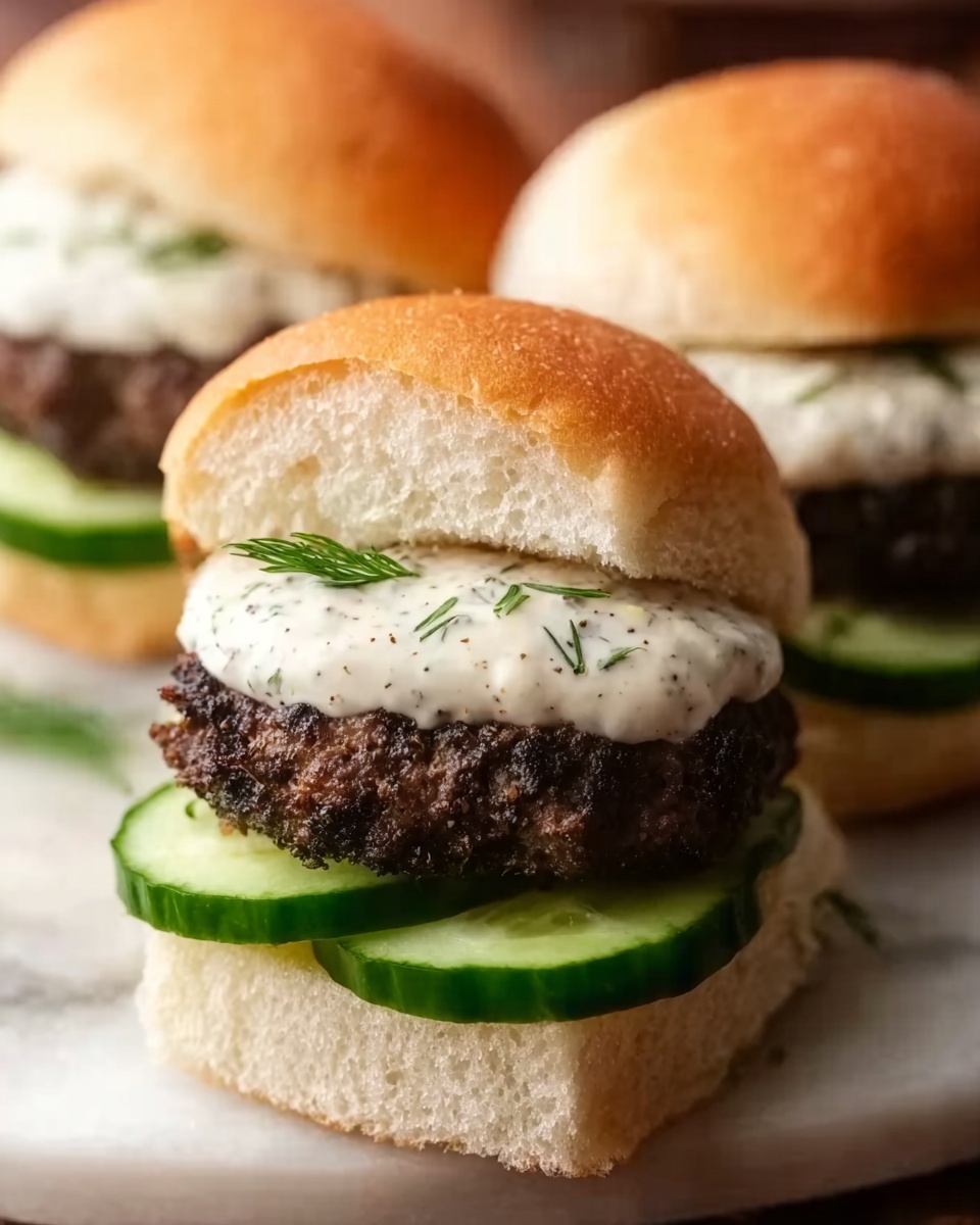 Lamb Sliders with Dill Greek Yogurt Recipe - Recipe Image