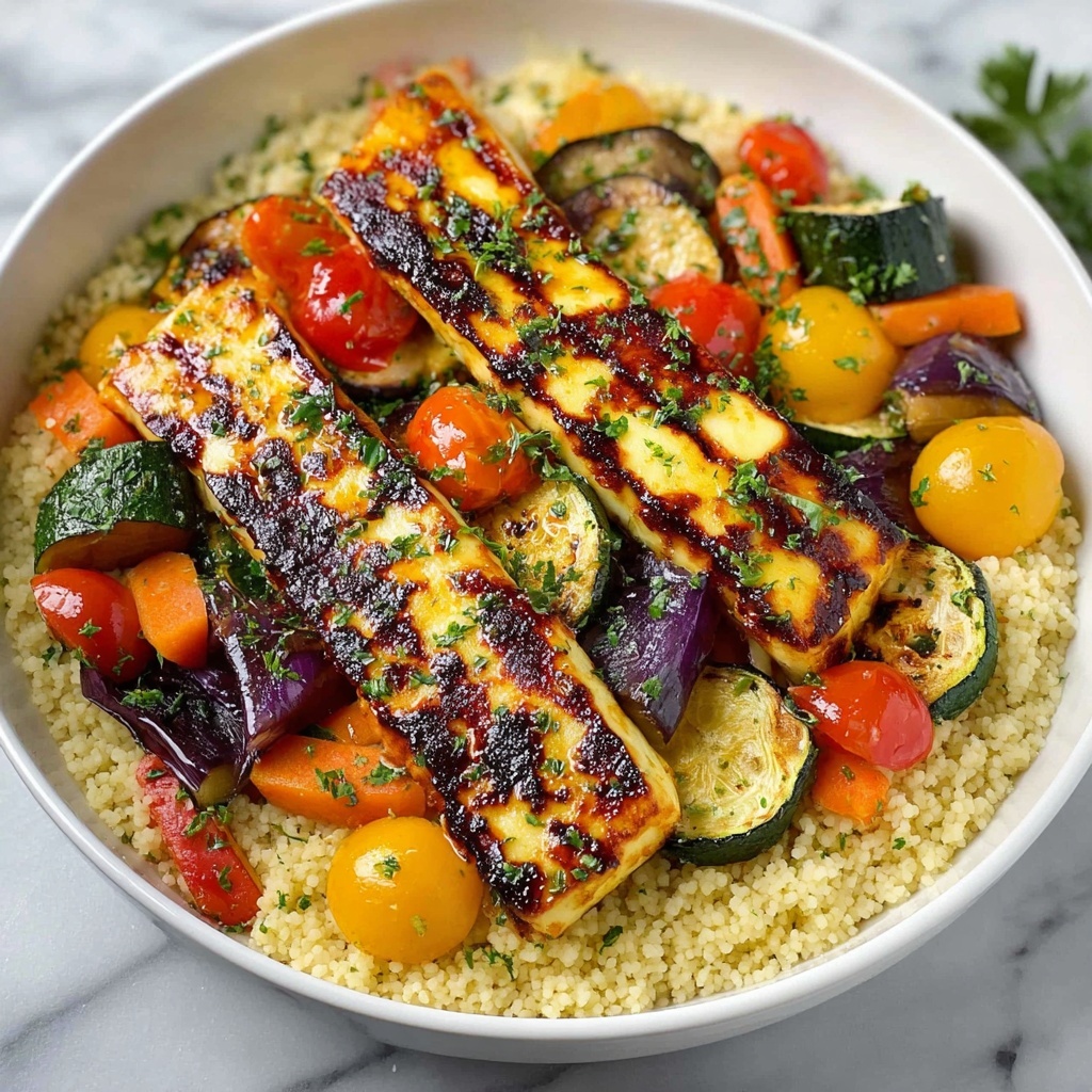 Griddled Vegetables and Halloumi with Couscous Recipe - Recipe Image