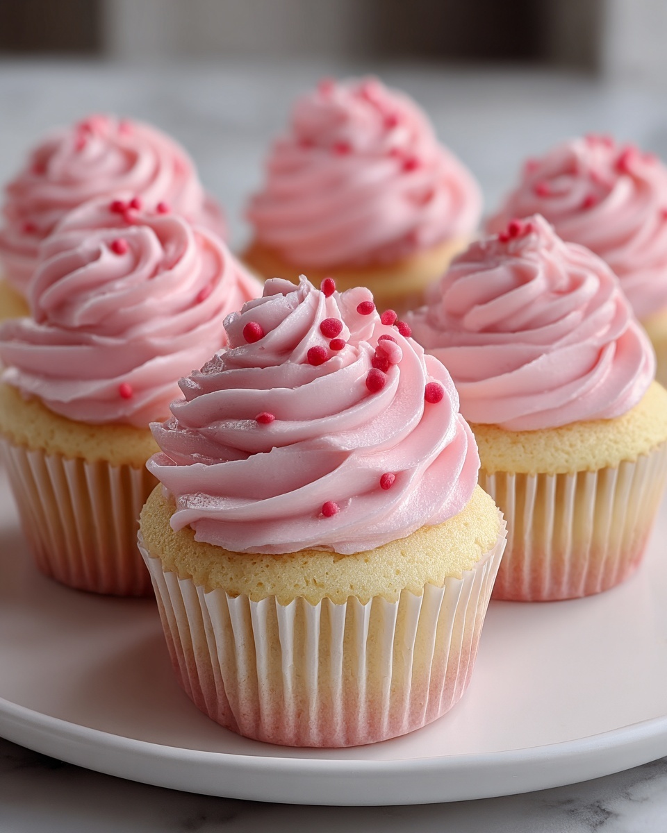 Pink Buttercream Cupcakes Recipe - Recipe Image