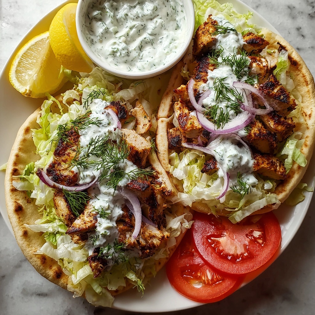 Mediterranean Chicken Gyros with Creamy Feta Tzatziki Recipe - Recipe Image
