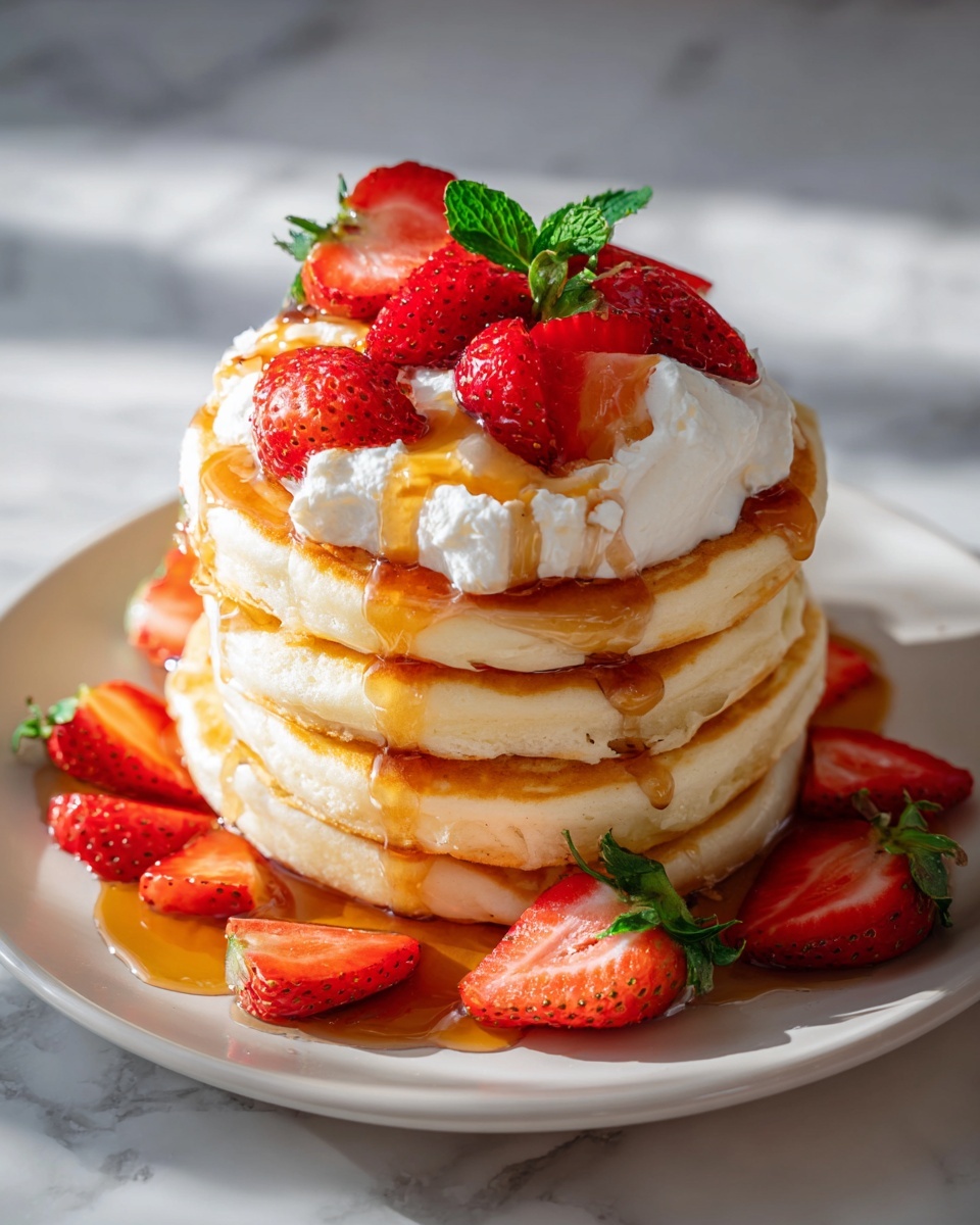 Delicious Strawberry Shortcake Pancakes Recipe - Recipe Image