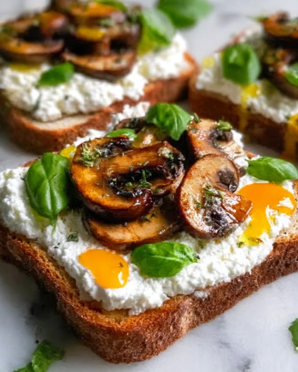Vegan Avocado Toast with Mushrooms and Ricotta Recipe - Recipe Image