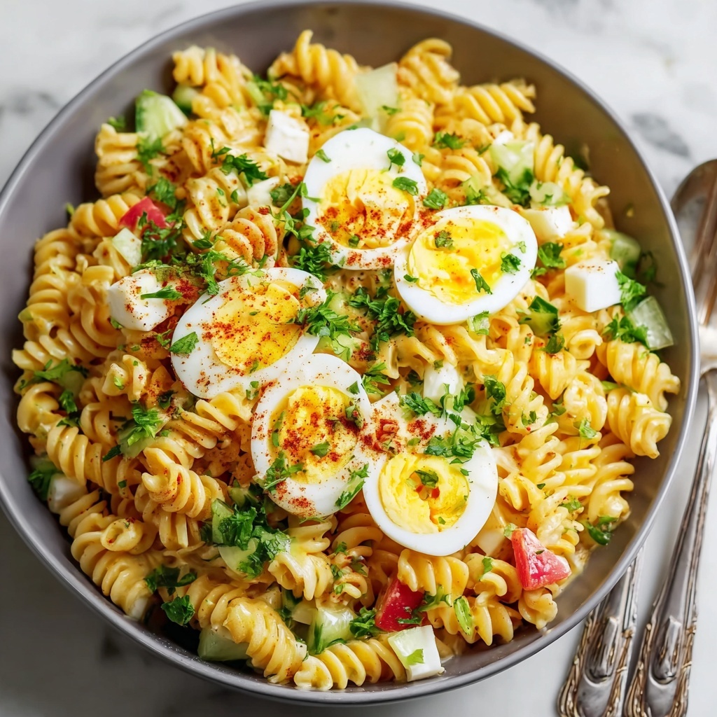 Deviled Egg Pasta Salad Recipe - Recipe Image