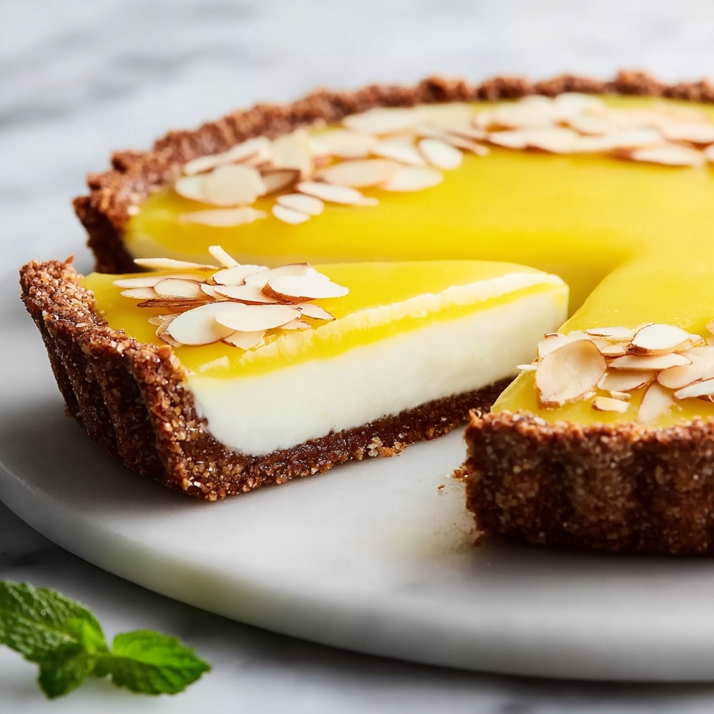 Fresh Lemon Mascarpone Tart with Almond Crust Recipe - Recipe Image
