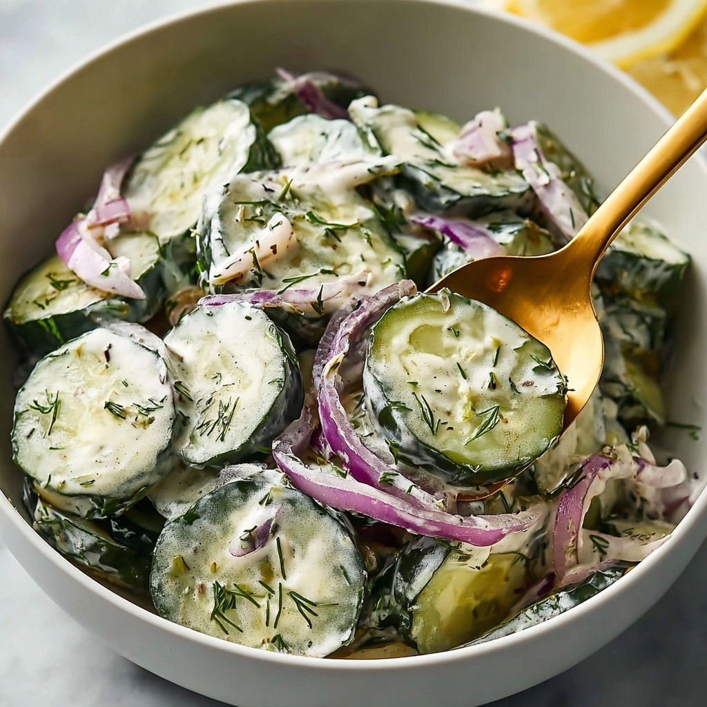 Creamy Cucumber Salad Recipe - Recipe Image