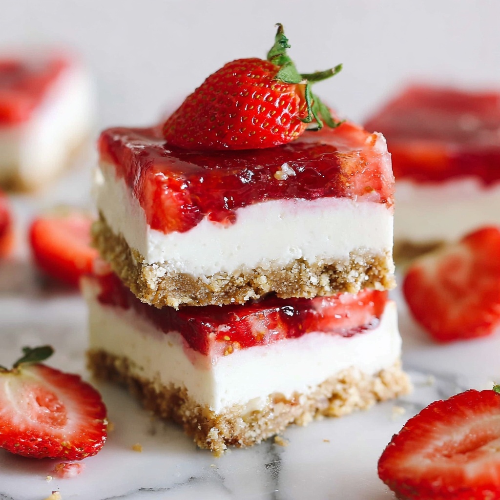 Gluten-Free Strawberry Cheesecake Bars Recipe - Recipe Image