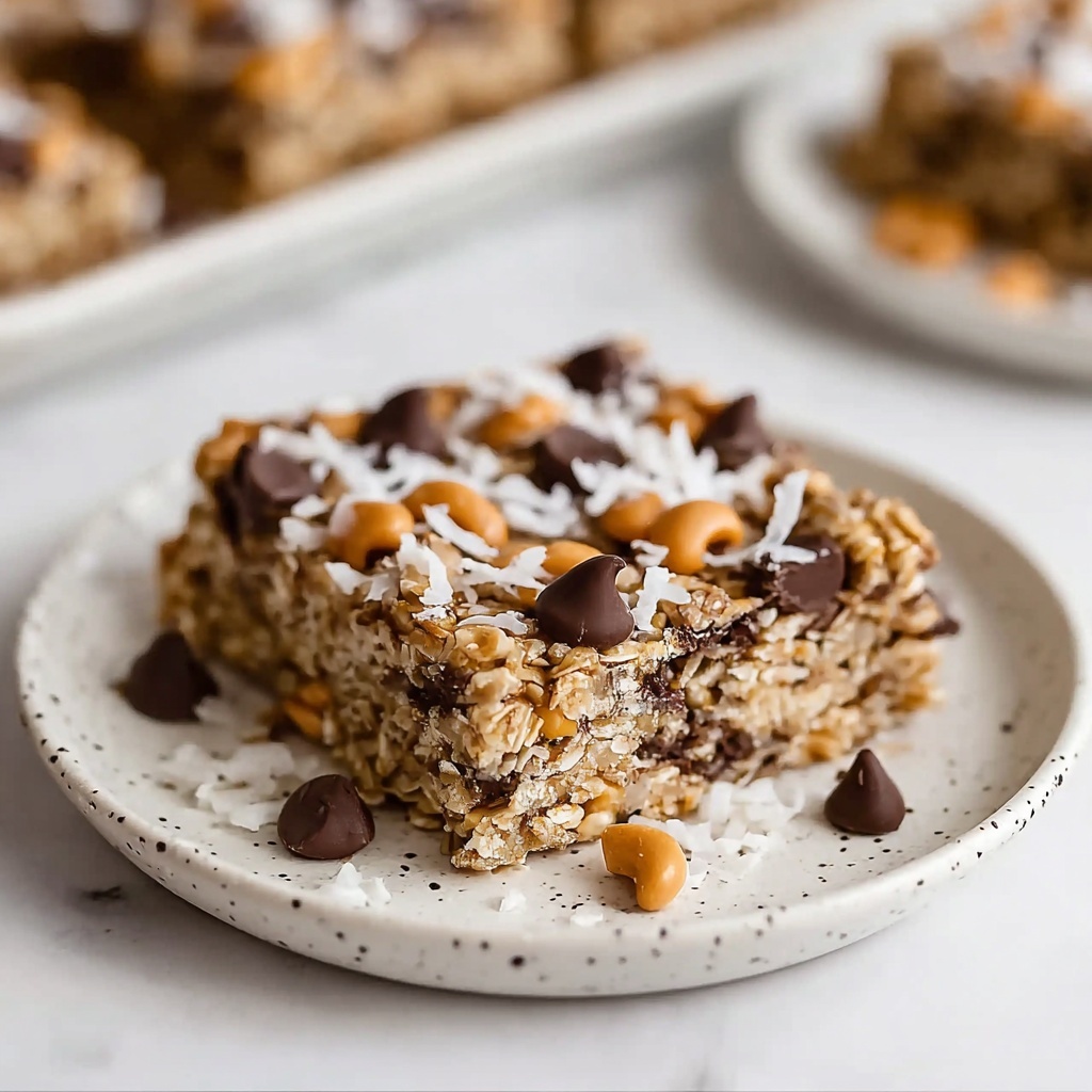 Baked Oatmeal Cake with Chocolate, Butterscotch, and Coconut Recipe - Recipe Image
