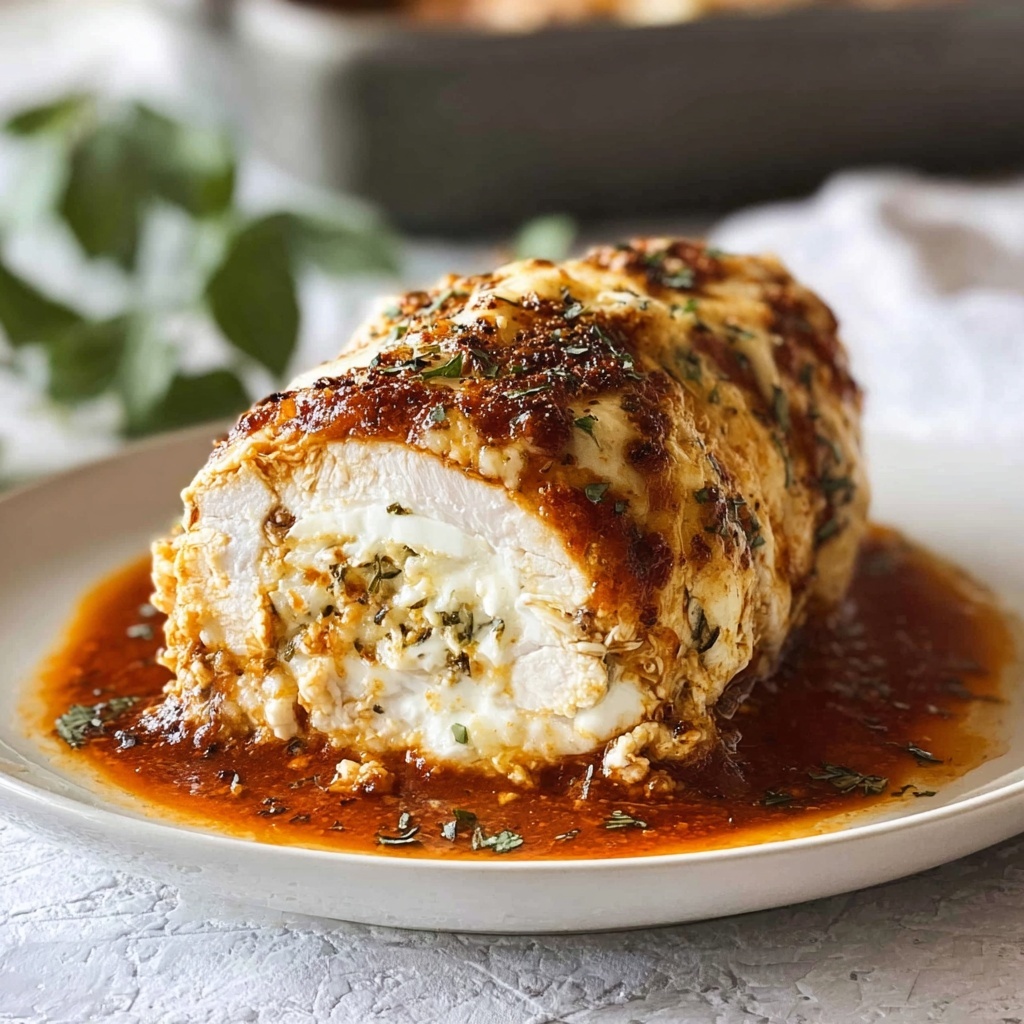 Chicken Parmesan Stuffed with Cream Cheese Recipe - Recipe Image