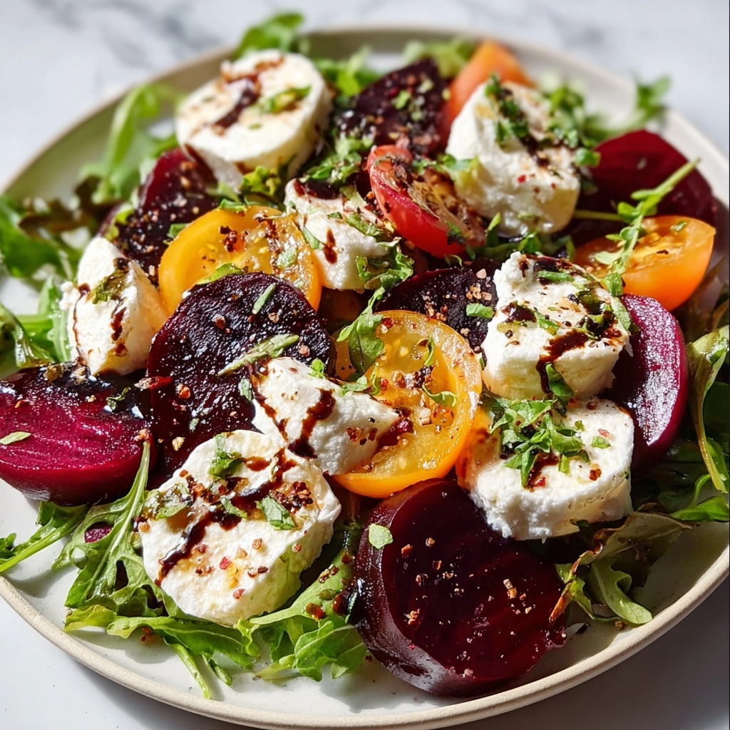 Beet Salad with Goat Cheese and Balsamic Recipe - Recipe Image