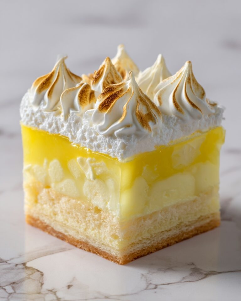 Lemon Cake with Fluffy Meringue Layers Recipe