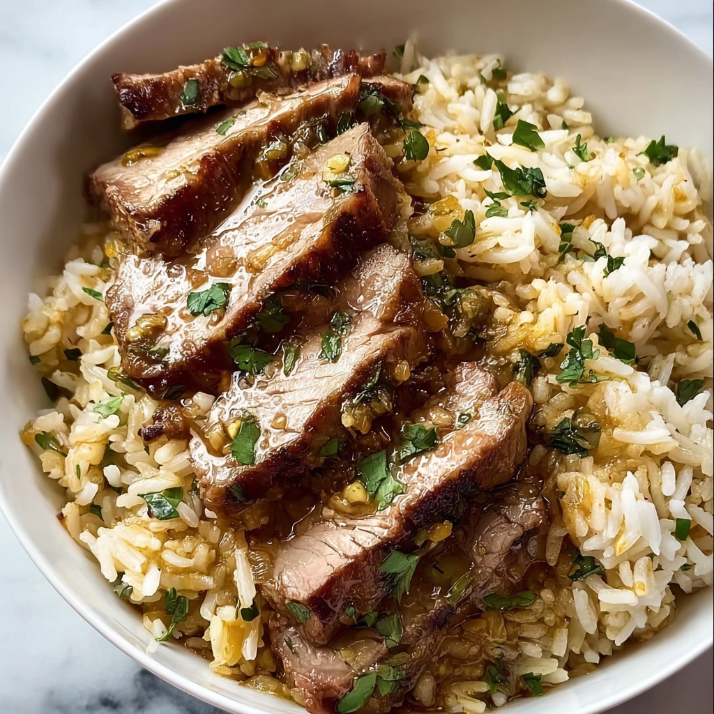 Garlic Butter Beef and Rice Recipe - Recipe Image