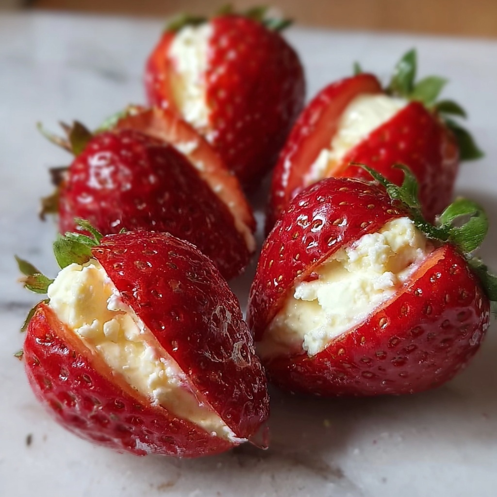 Cookie Butter Cheesecake Stuffed Strawberries Recipe - Recipe Image