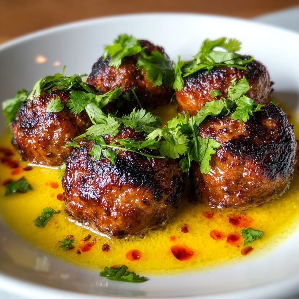 Curry Meatballs in Coconut Lime Sauce Recipe - Recipe Image