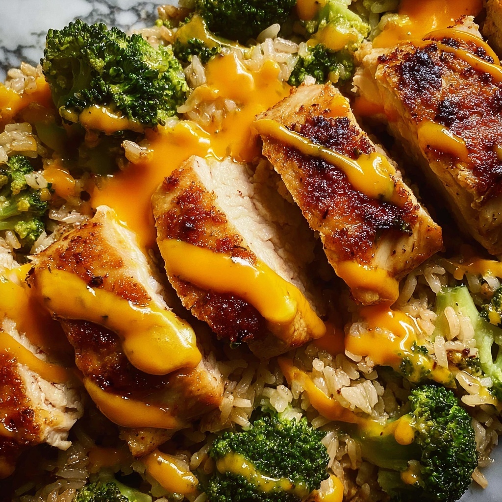 One-Pan Cheesy Chicken Broccoli Rice Recipe - Recipe Image