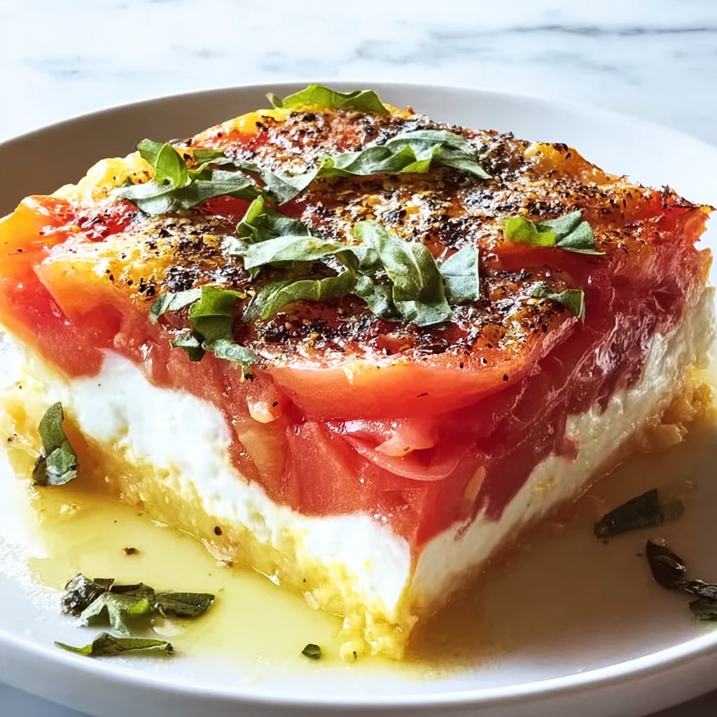 Caprese Breakfast Casserole: 7 Layers of Cheesy Bliss Recipe - Recipe Image