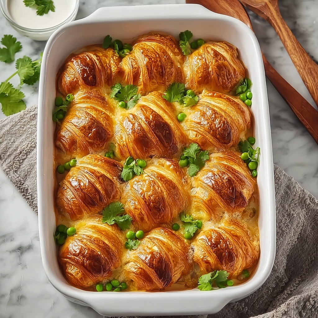 Savory Croissant Breakfast Casserole for Effortless Brunch Joy Recipe - Recipe Image