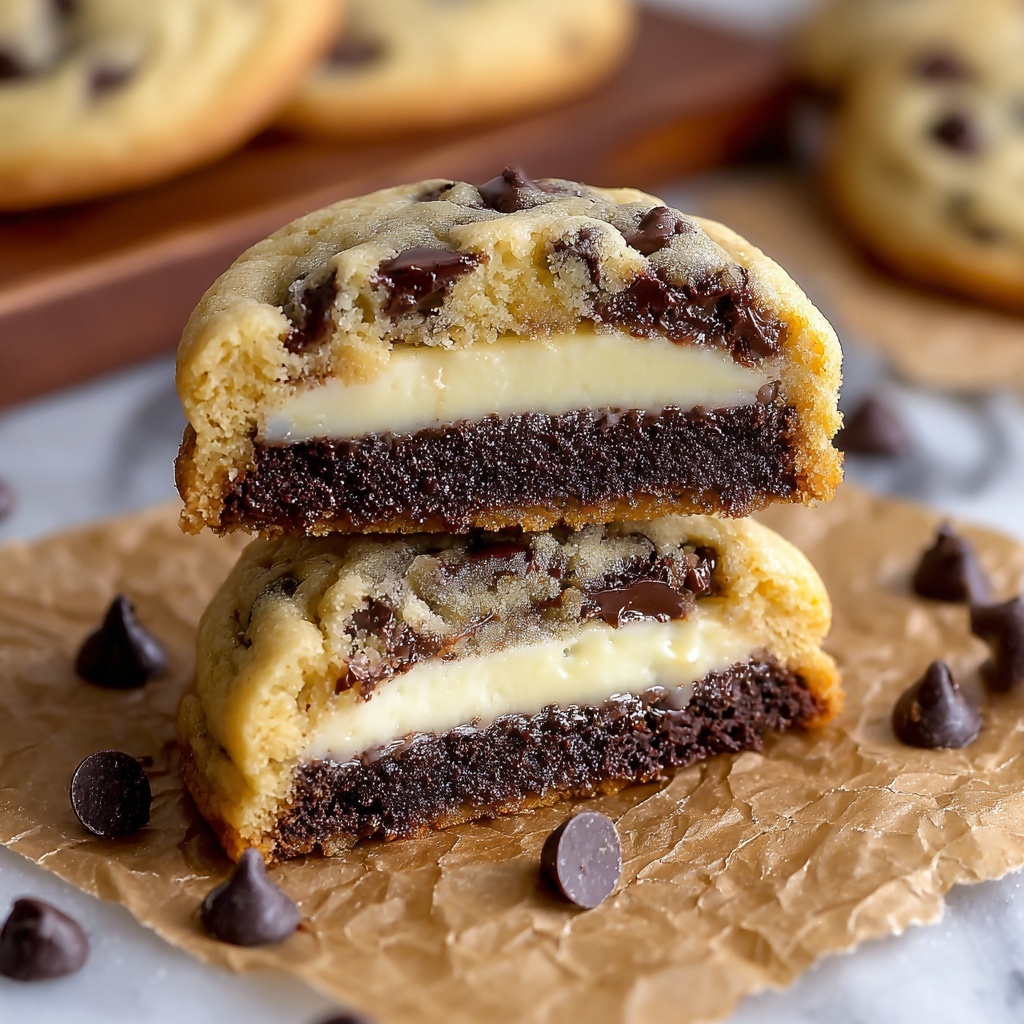 Cheesecake Stuffed Chocolate Chip Cookies Recipe - Recipe Image