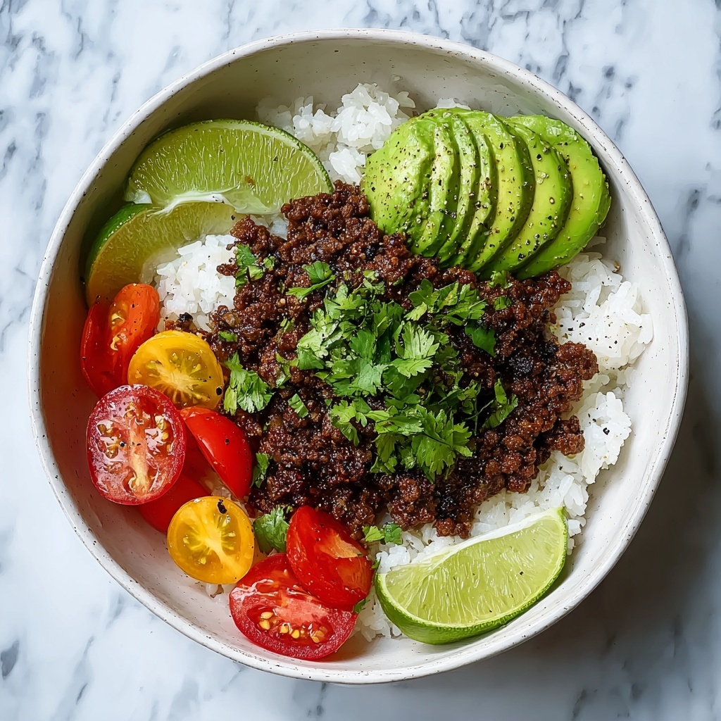 Ground Beef Hot Honey Bowl Recipe - Recipe Image