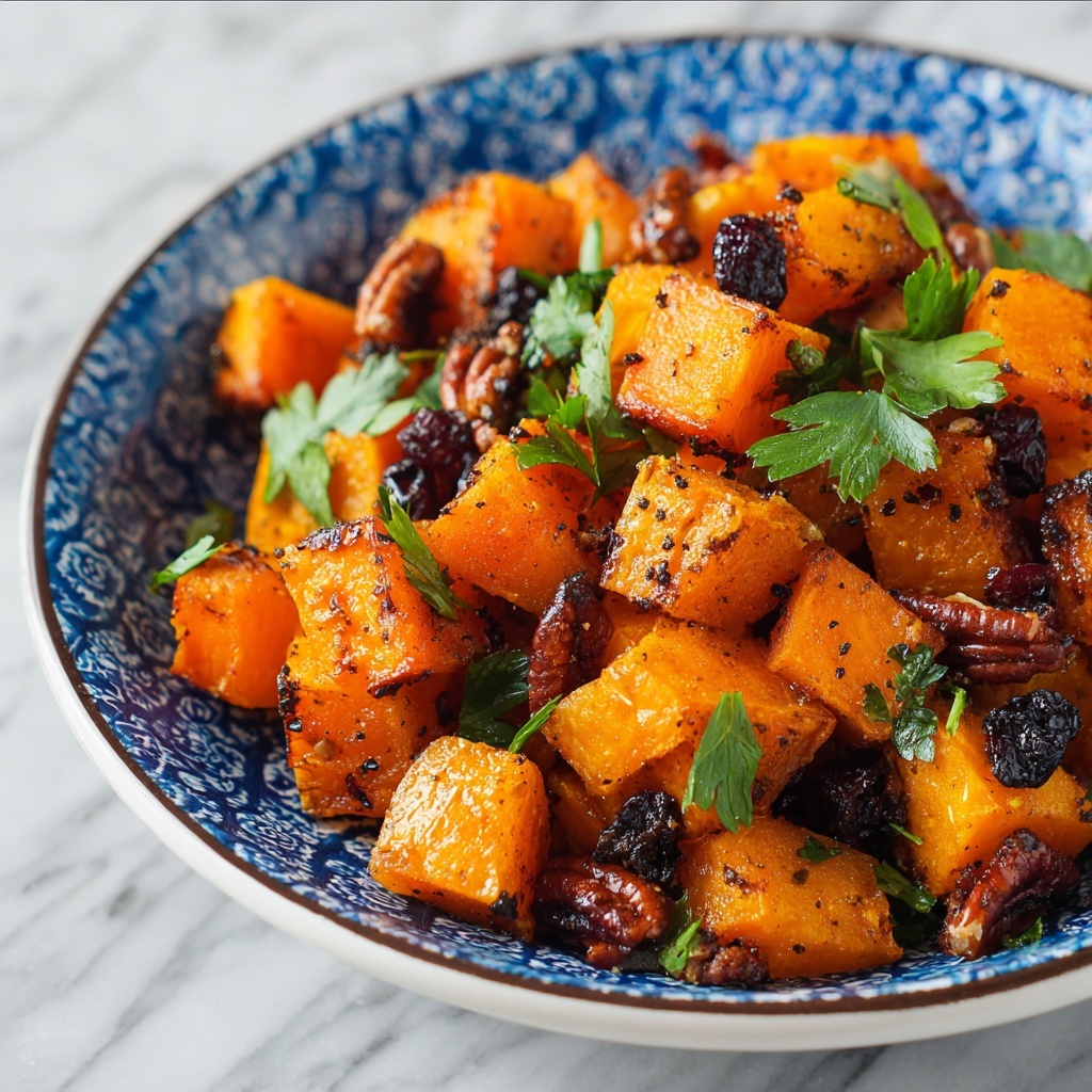 Roasted Butternut Squash with Cranberries and Pecans Recipe - Recipe Image