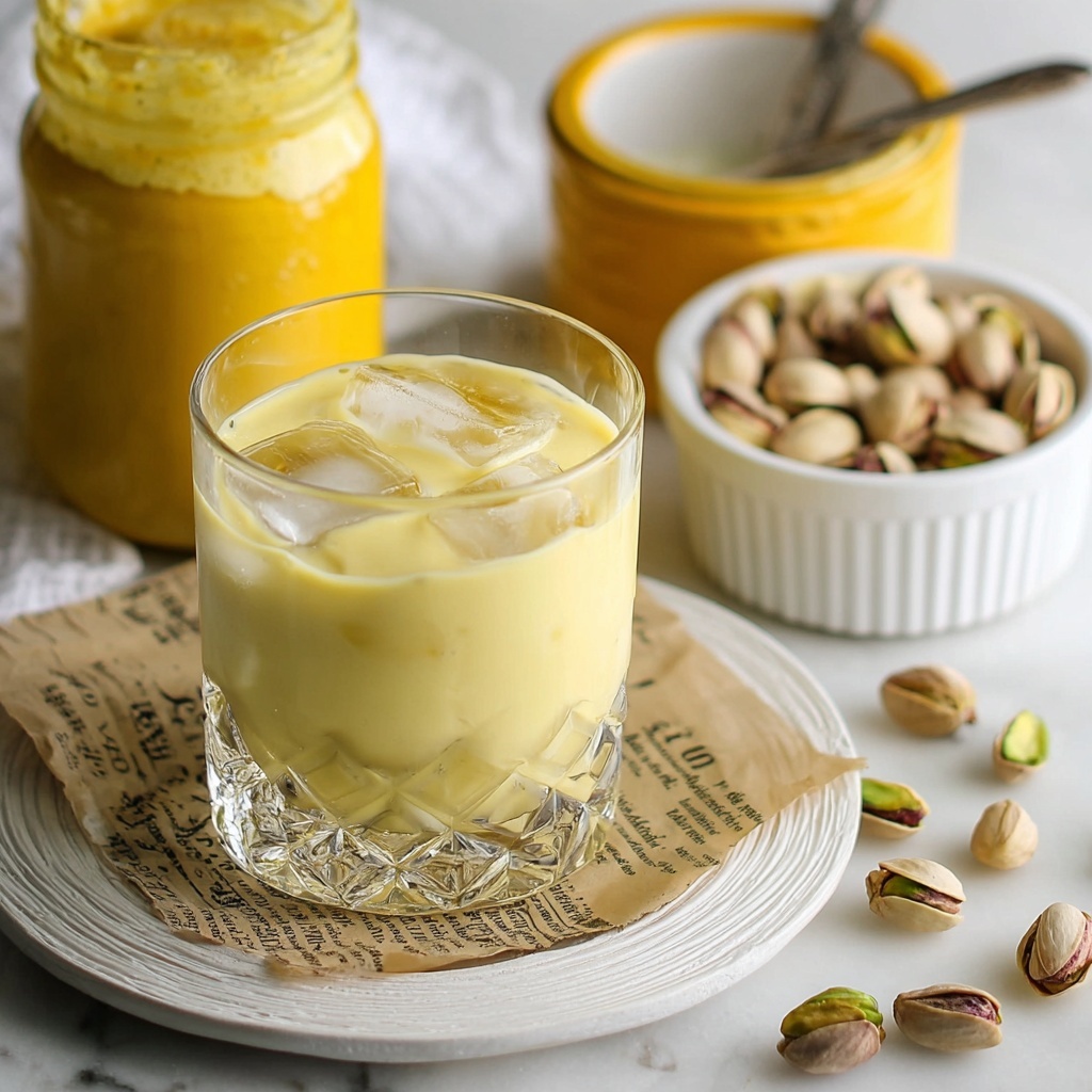 Homemade Dairy-Free Pistachio Cream Liqueur Recipe - Recipe Image