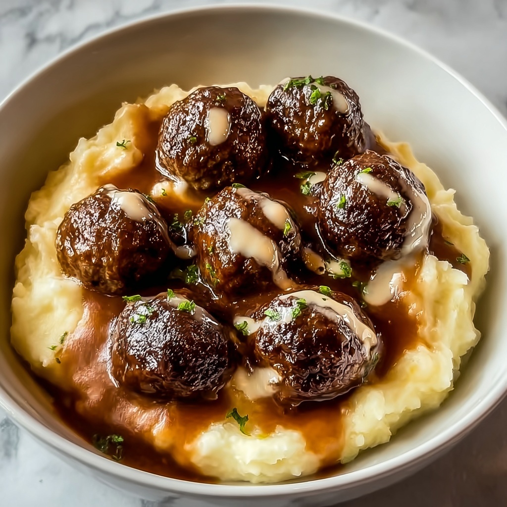 Crock Pot French Onion Meatballs Recipe - Recipe Image