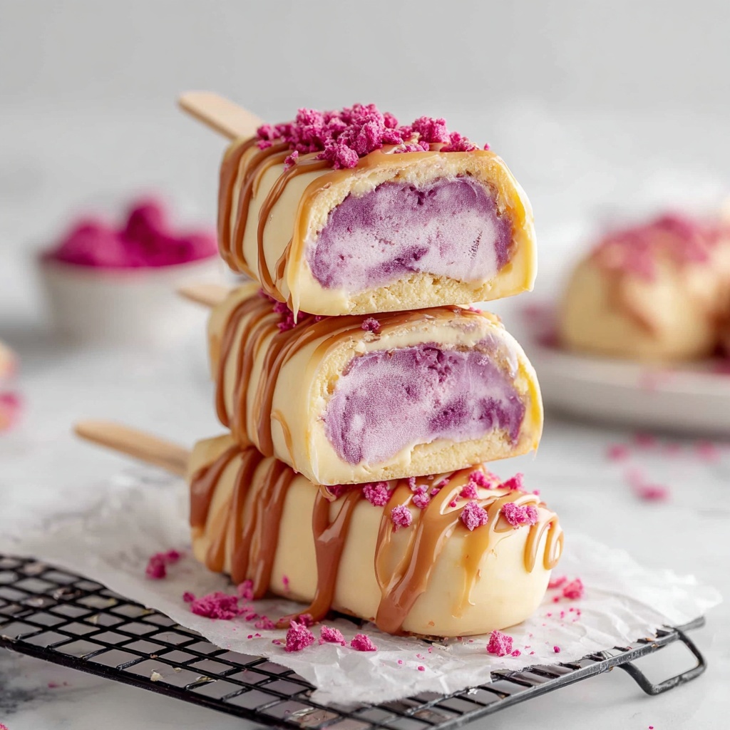 Vegan Raspberry Almond Magnum Ice Creams Recipe - Recipe Image