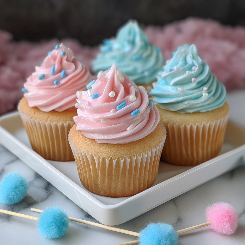 Cotton Candy Cupcakes Recipe - Recipe Image