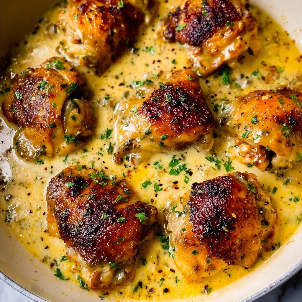 Creamy Oven Baked Chicken Thighs Recipe - Recipe Image