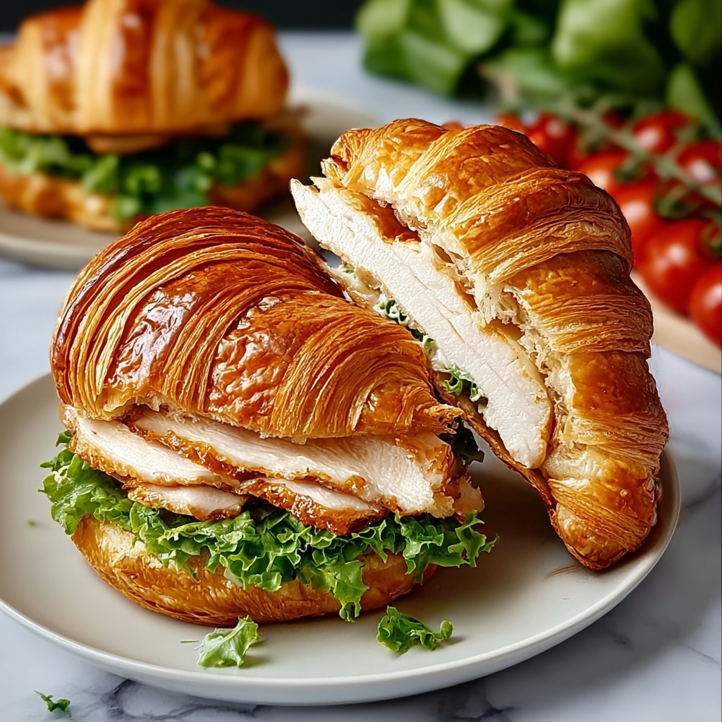 Chicken Caesar Croissant Sandwich Recipe - Recipe Image