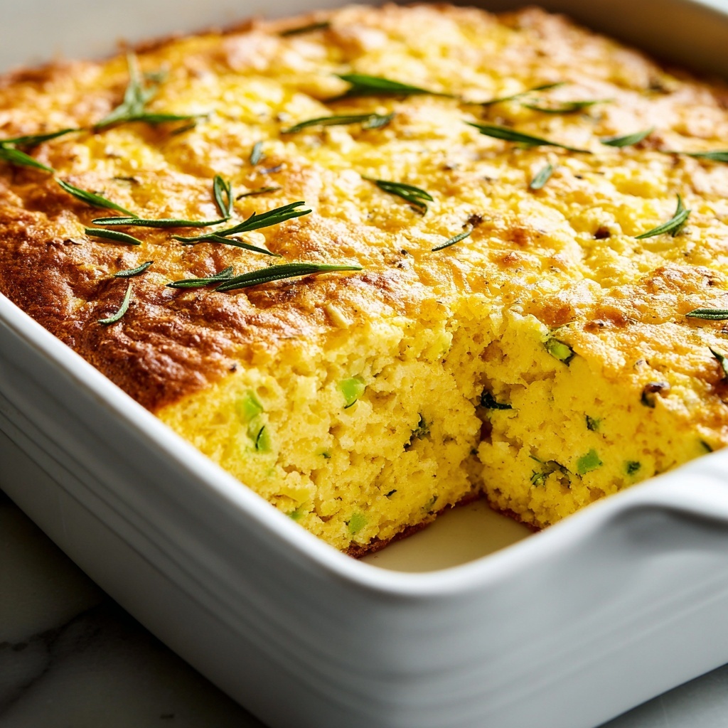 Easy Zucchini Cornbread Casserole Recipe - Recipe Image