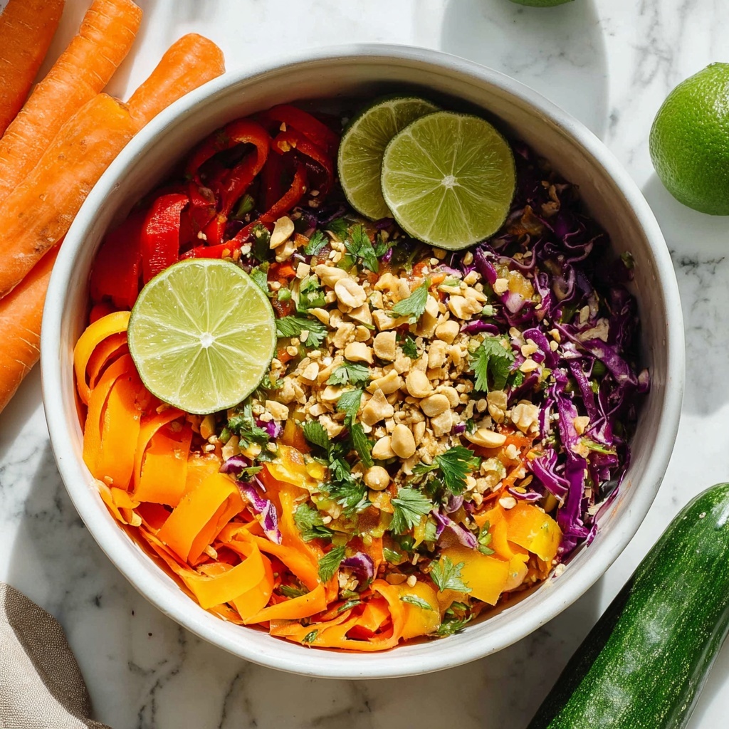 Thai-Inspired Crunchy Salad with Peanut Butter Ginger Sauce Recipe - Recipe Image