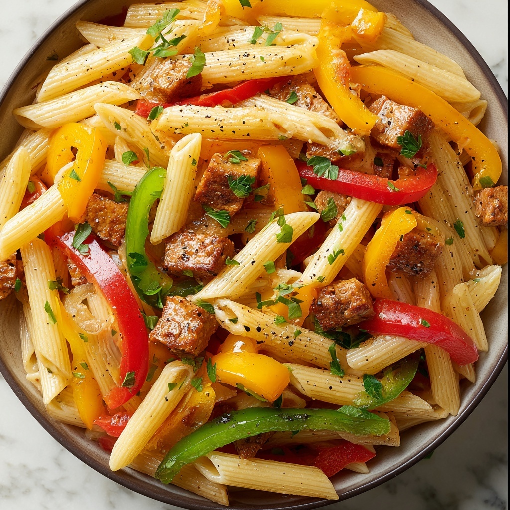 Creamy Rasta Pasta Recipe - Recipe Image
