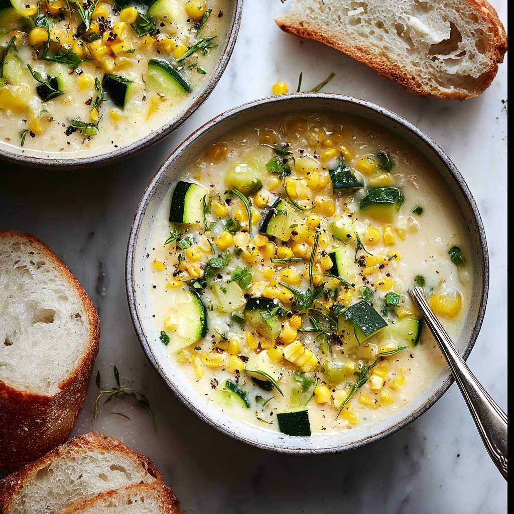 Summer Fresh Corn and Zucchini Chowder Recipe - Recipe Image