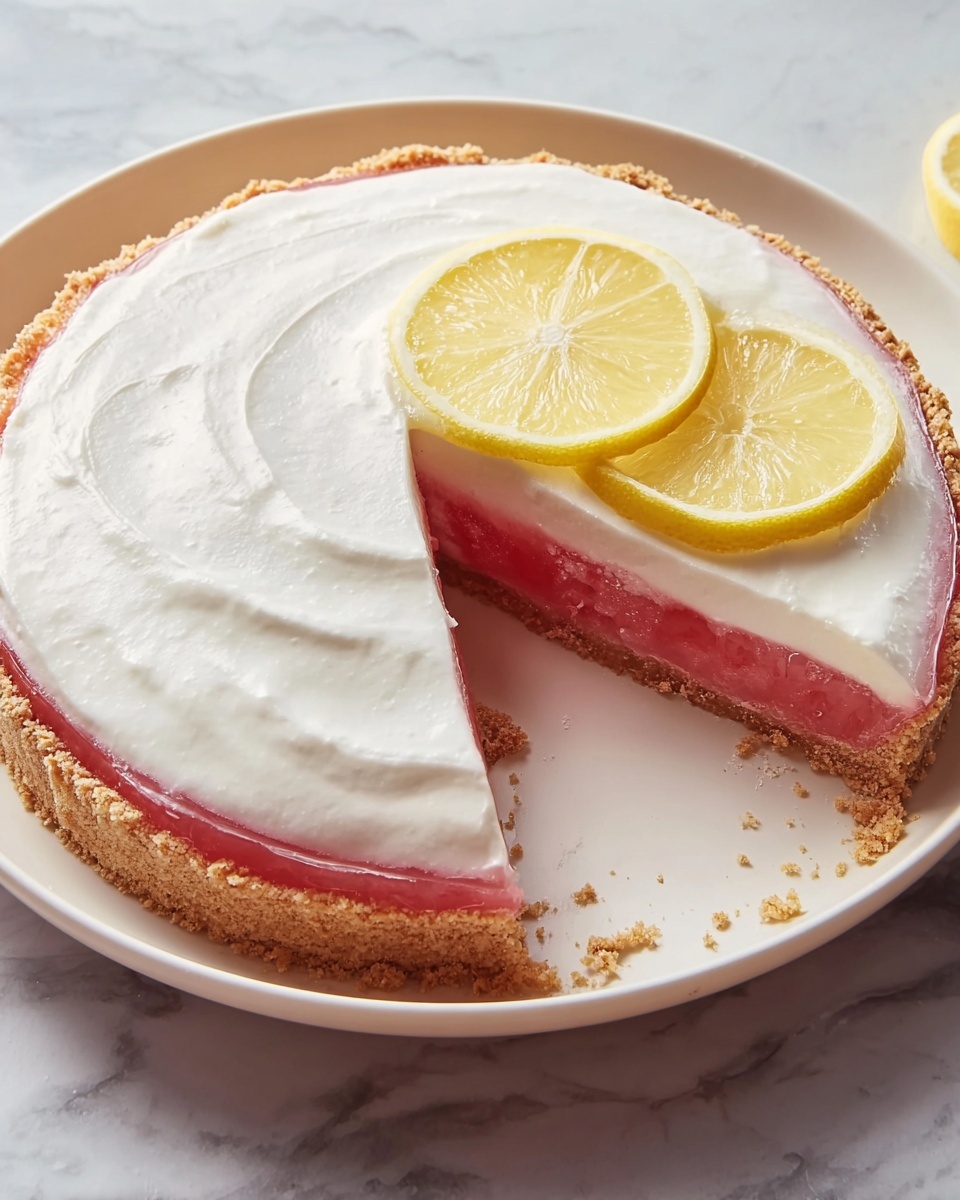 No Bake Strawberry Lemonade Pie Recipe - Recipe Image