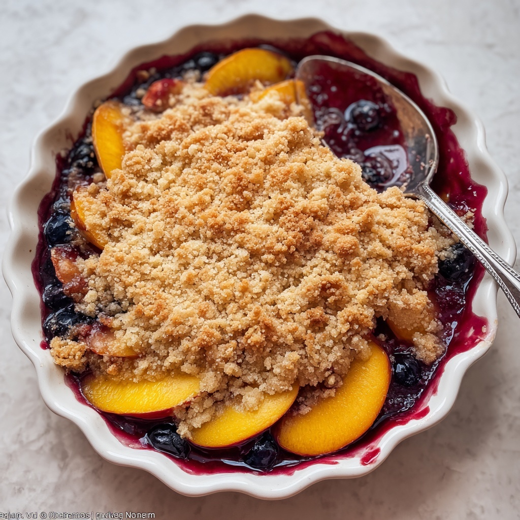 Summer Peach and Blueberry Cobbler Recipe - Recipe Image