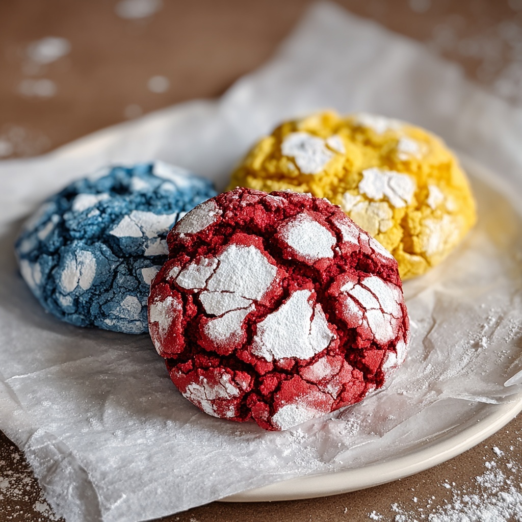 Patriotic Crinkle Cookies Recipe - Recipe Image