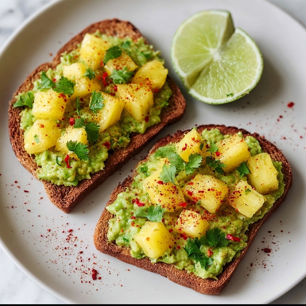 Tropical Avocado Toast with Mango and Pineapple Recipe - Recipe Image