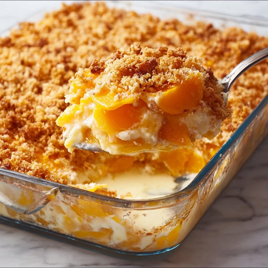 Savory Summer Squash Casserole with Crunchy Cracker Topping Recipe - Recipe Image