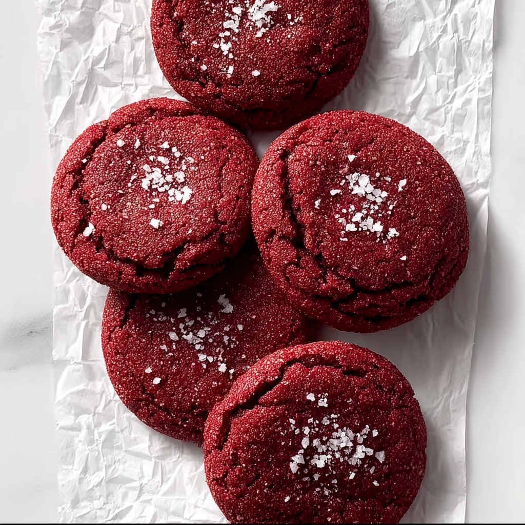 Red Velvet Cookies with Red Sanding Sugar Recipe - Recipe Image