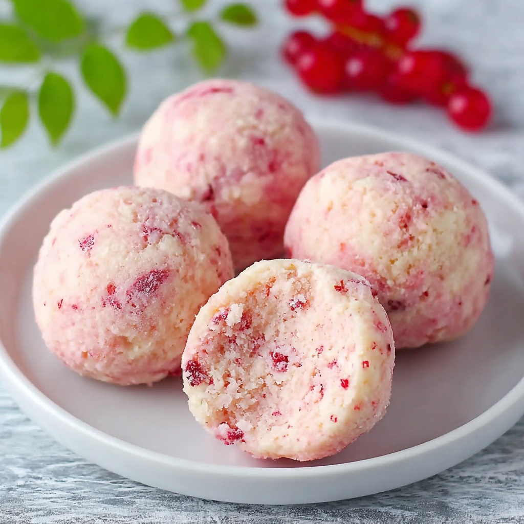 Raspberry Cheesecake Protein Balls Recipe - Recipe Image