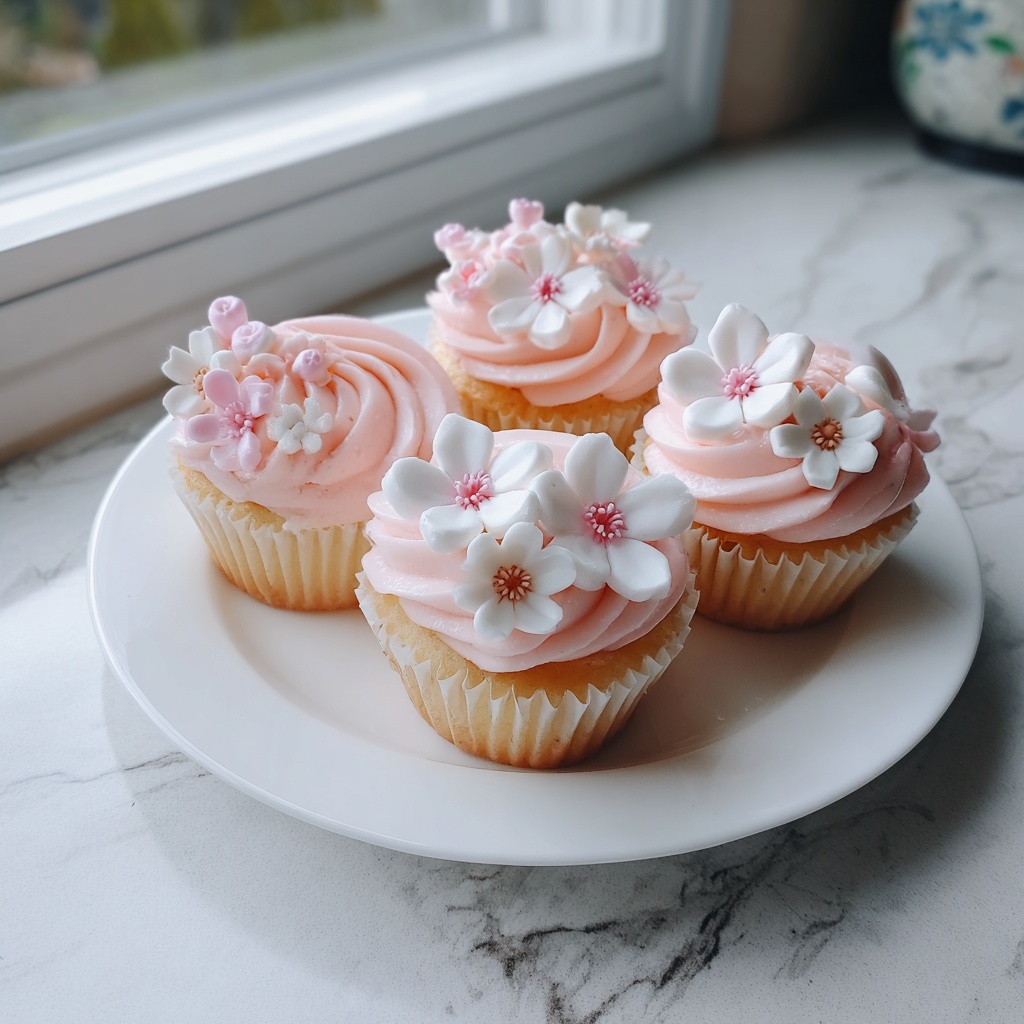 Cherry Blossom Cupcakes Recipe - Recipe Image