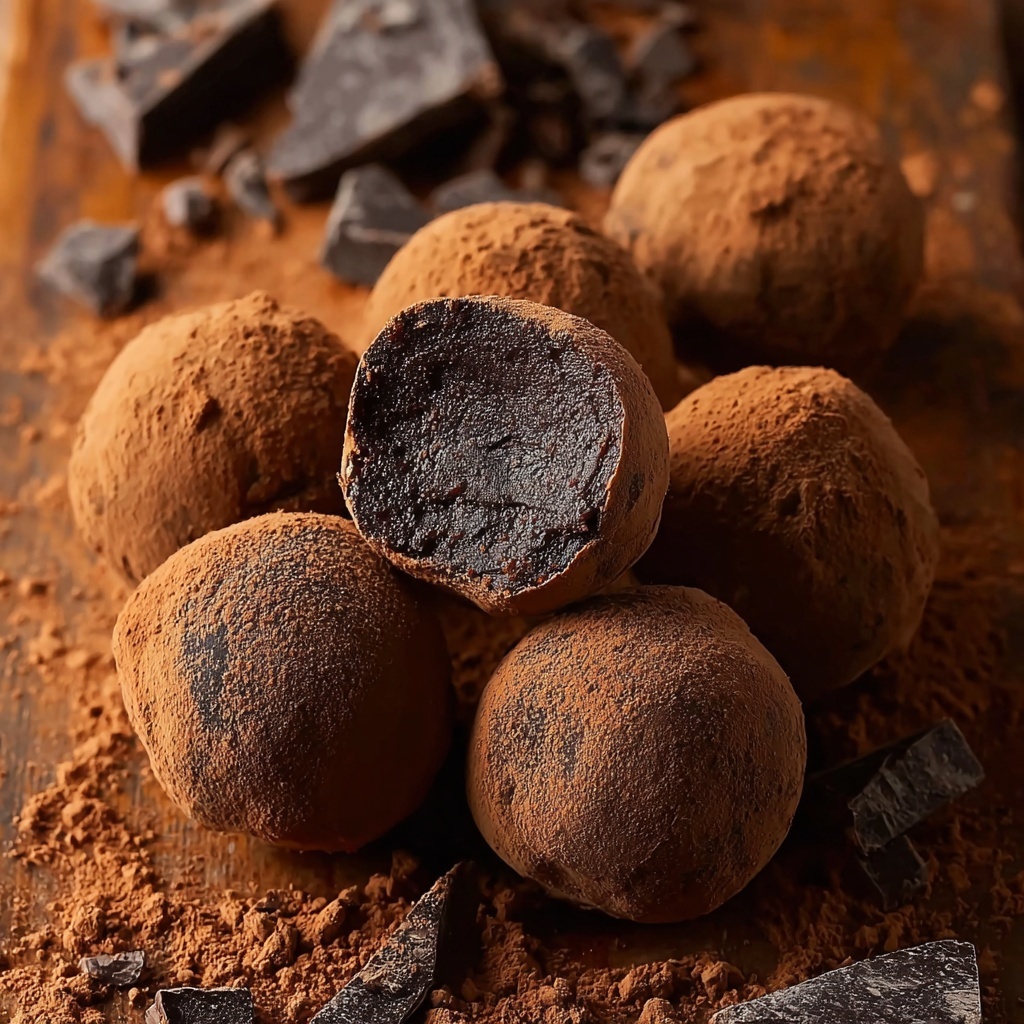 Creamy Homemade Chocolate Truffles Recipe - Recipe Image