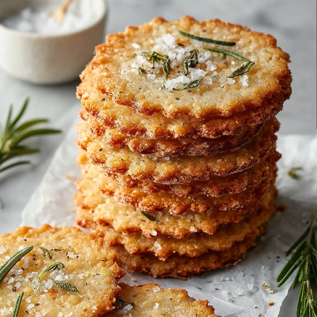 Savory Rosemary Cheddar Shortbread Cookies Recipe - Recipe Image