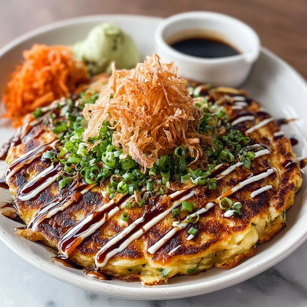 Japanese Savory Cabbage Pancake Recipe - Recipe Image