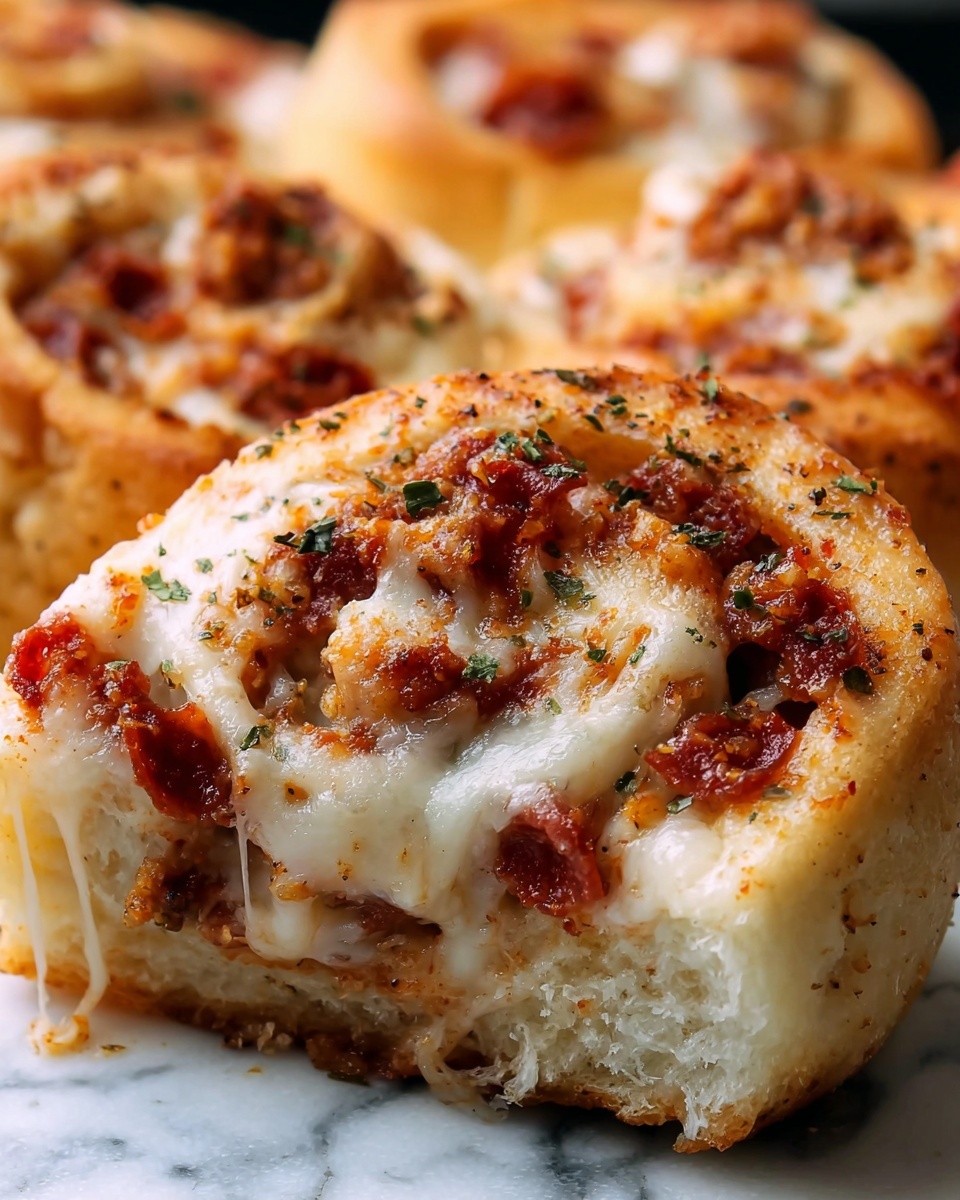 Cheesy Supreme Pizza Rolls Recipe - Recipe Image